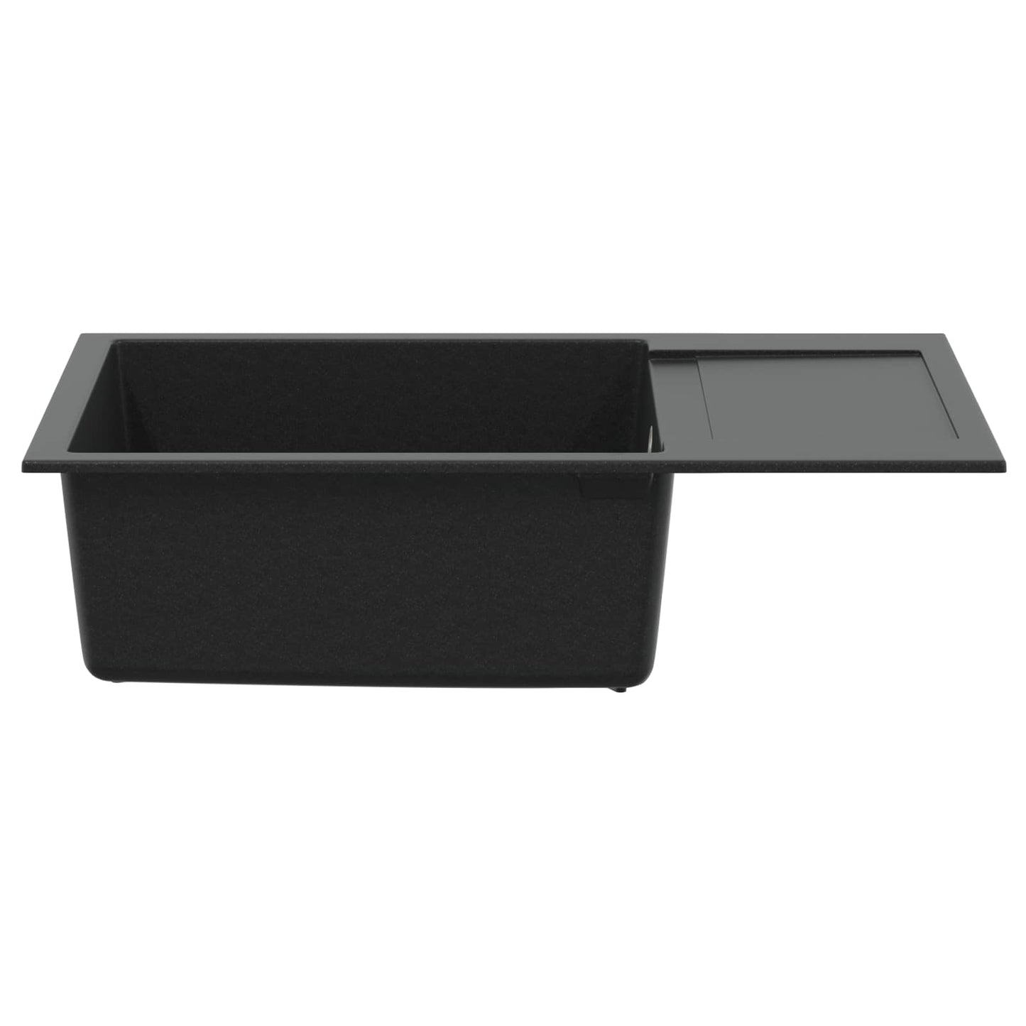 Fregadero VidaXL negro 780 x 500 mm 80% cuarzo y 20% resina