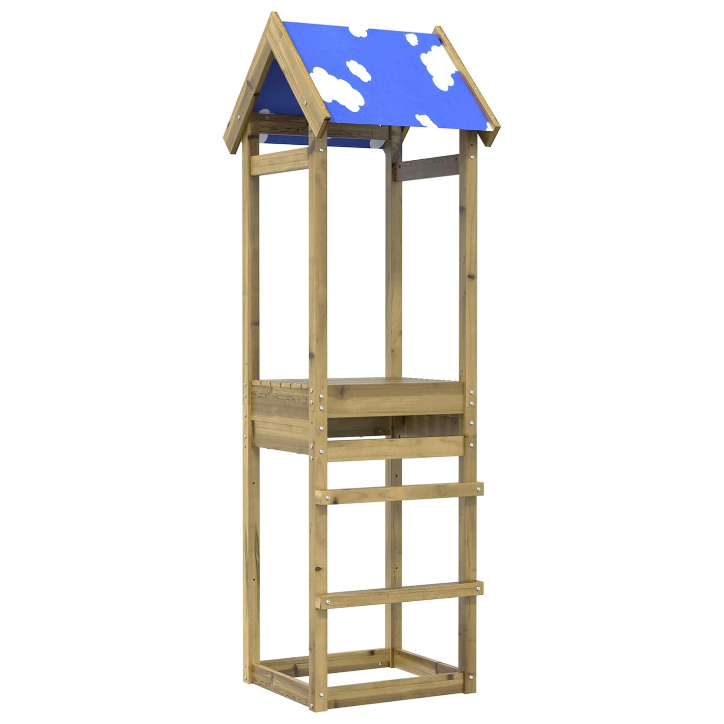 Torre de juego vidaxl madera maciza impregnada marrón