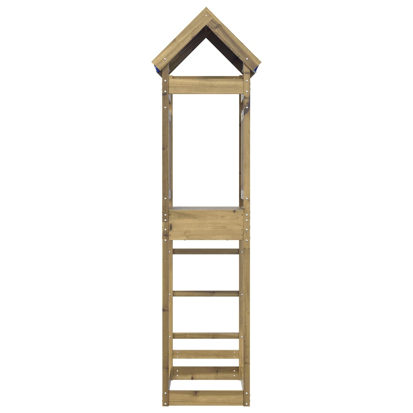 Vidaxl torre de juegos marrón 52,5 x 85 x 239 cm madera maciza impregnada