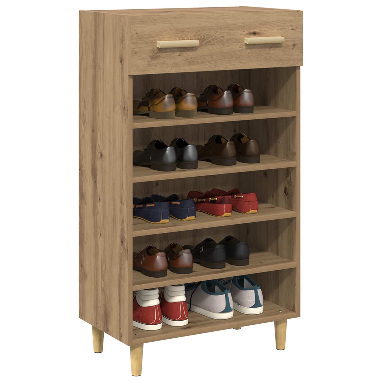 Vidaxx zapatero roble tradicional 60 x 35 x 105 cm madera contrachapada