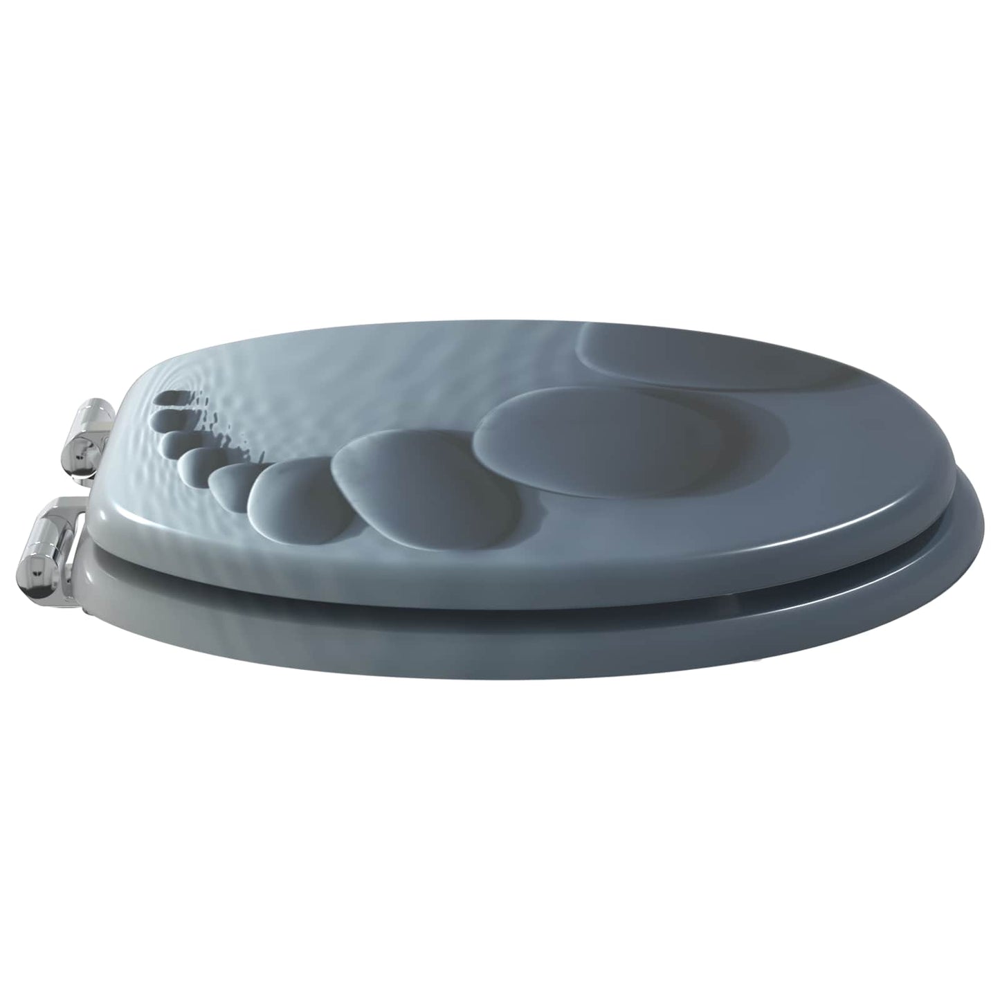 Vidaxx asiento de inodoro con cierre suave tablero MDF gris 44 x 38 cm