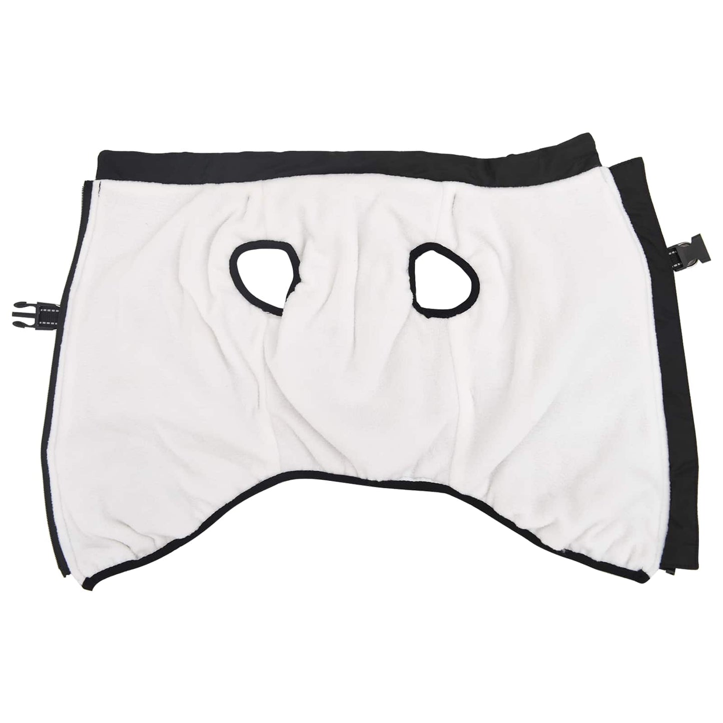 Vidaxl hondenjas met harnas zwart 4xl fleece en polyester