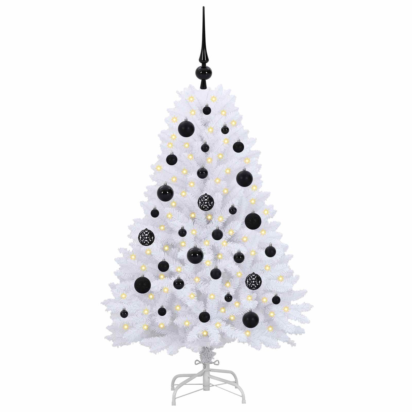 Vidaxx árbol de Navidad artificial plegable blanco 120 cm PVC y acero