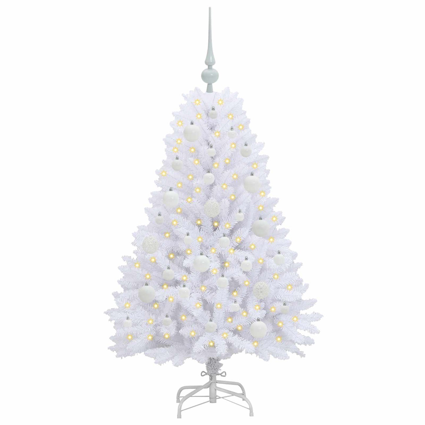 Vidaxx árbol de Navidad artificial plegable blanco 120 cm PVC y acero
