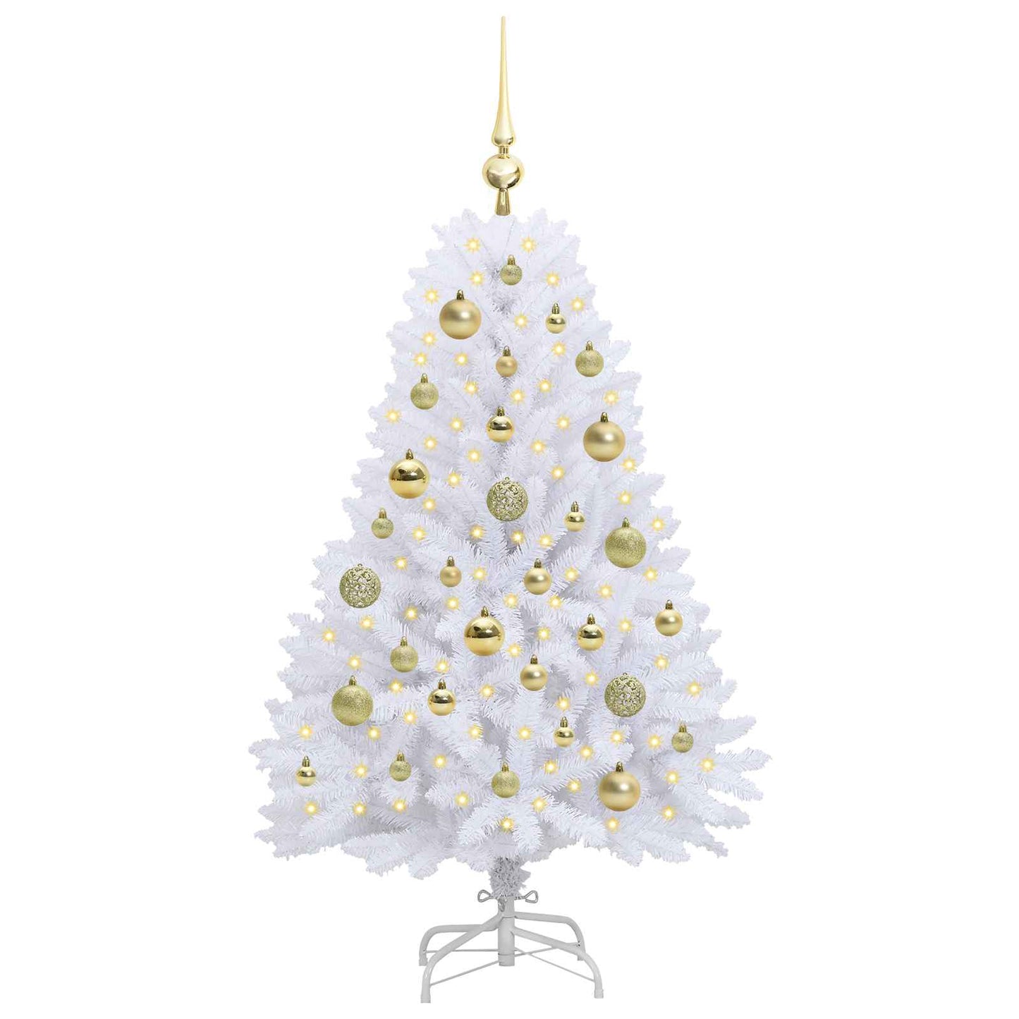Vidaxx árbol de Navidad artificial plegable blanco 120 cm PVC y acero