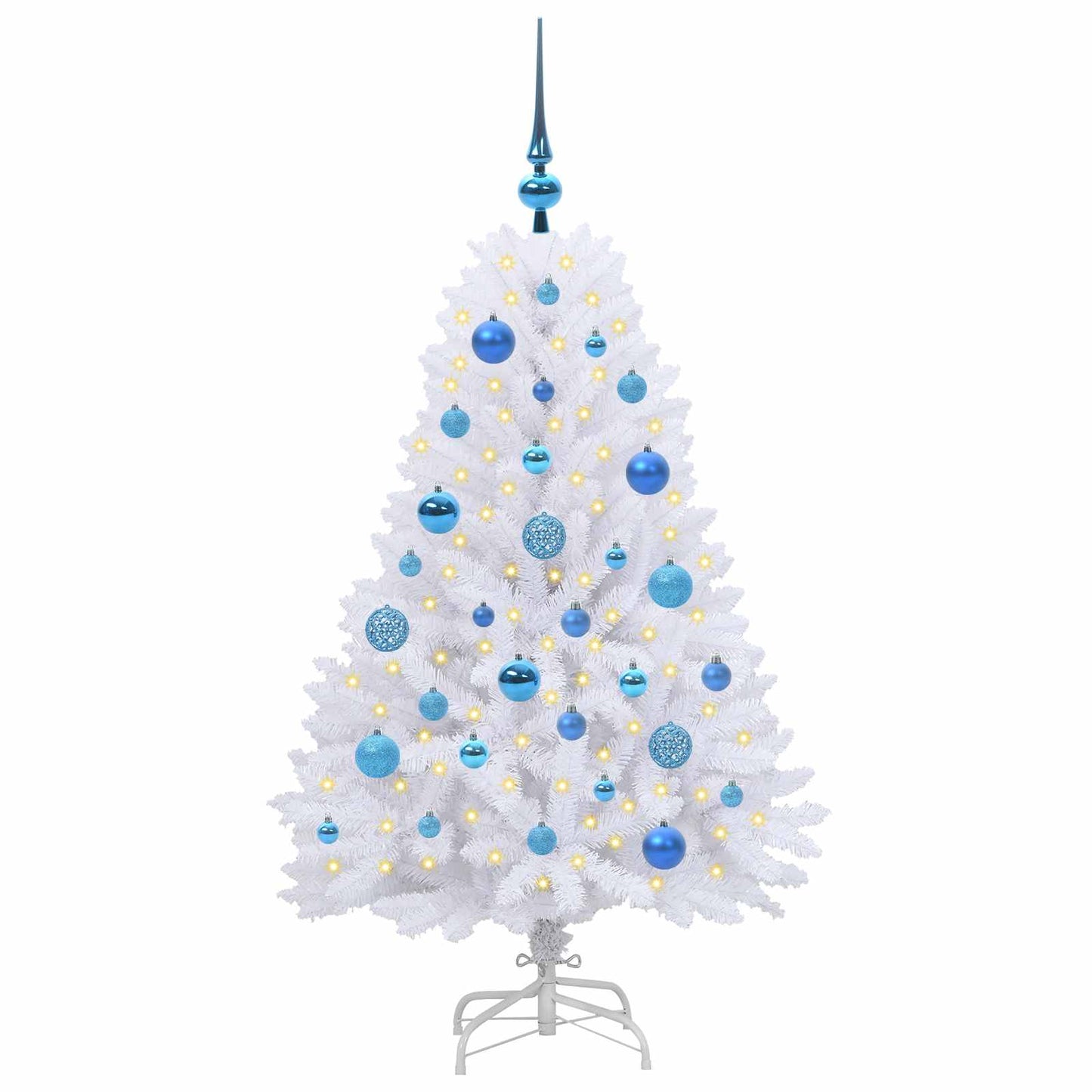 Vidaxx árbol de Navidad artificial plegable blanco 120 cm PVC y acero