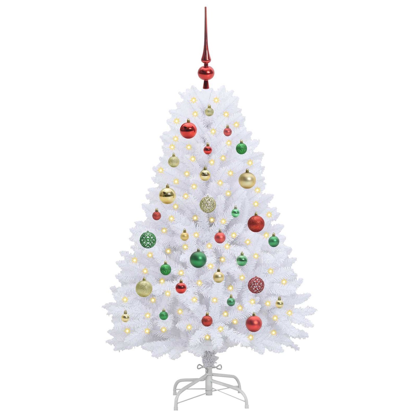 Vidaxx árbol de Navidad artificial plegable blanco 120 cm PVC y acero