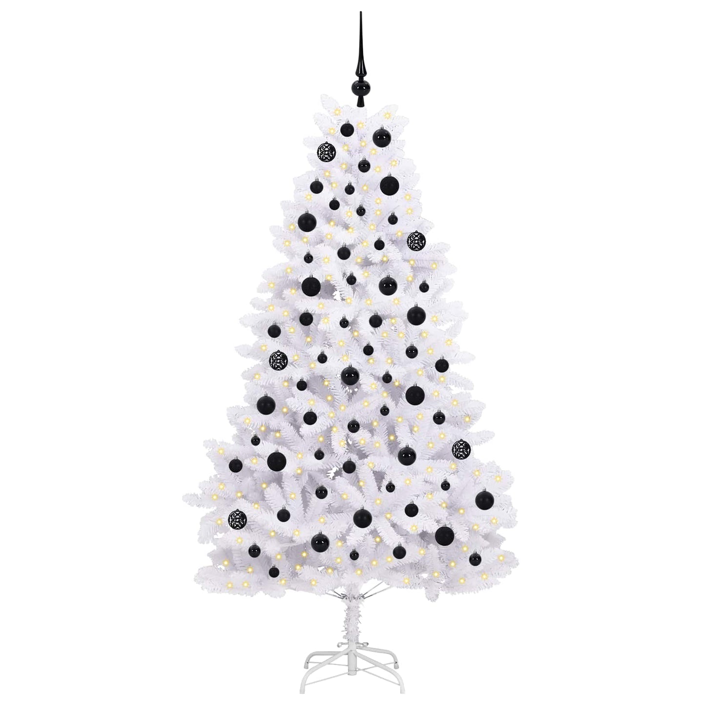 Vidaxx árbol de Navidad artificial plegable blanco 180 cm PVC y acero