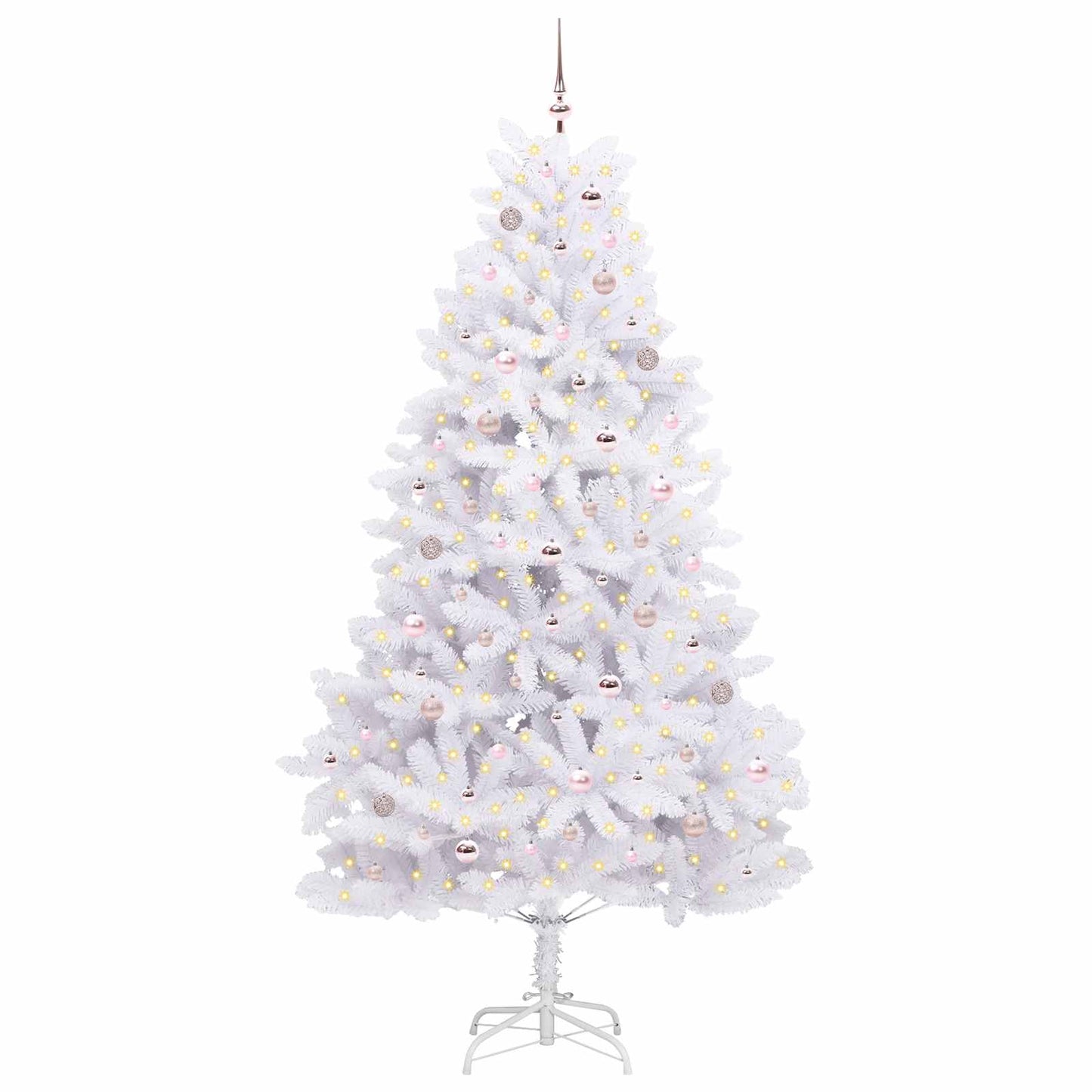 Vidaxx árbol de Navidad artificial plegable blanco 240 cm PVC y acero