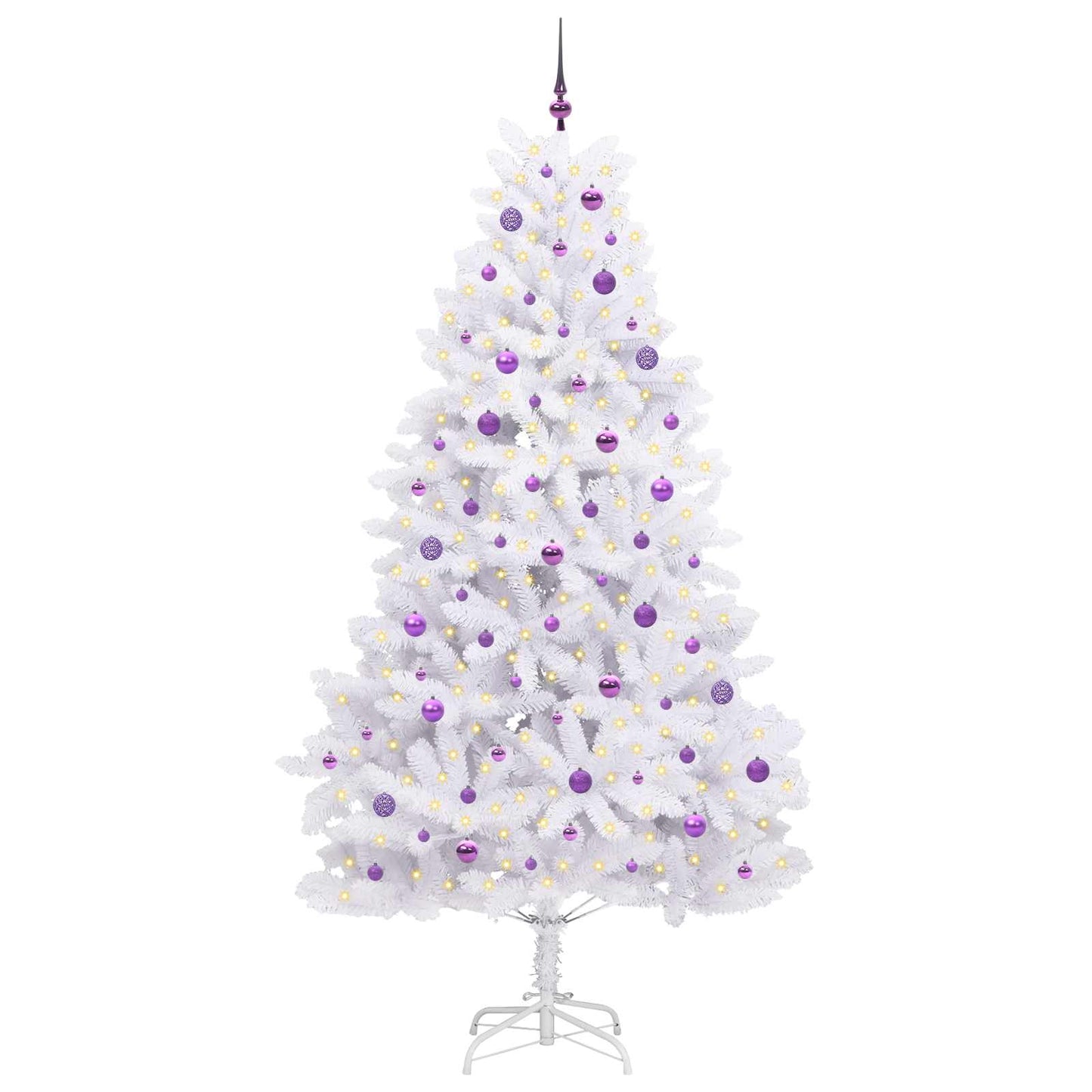 Vidaxx árbol de Navidad artificial plegable blanco 240 cm PVC y acero