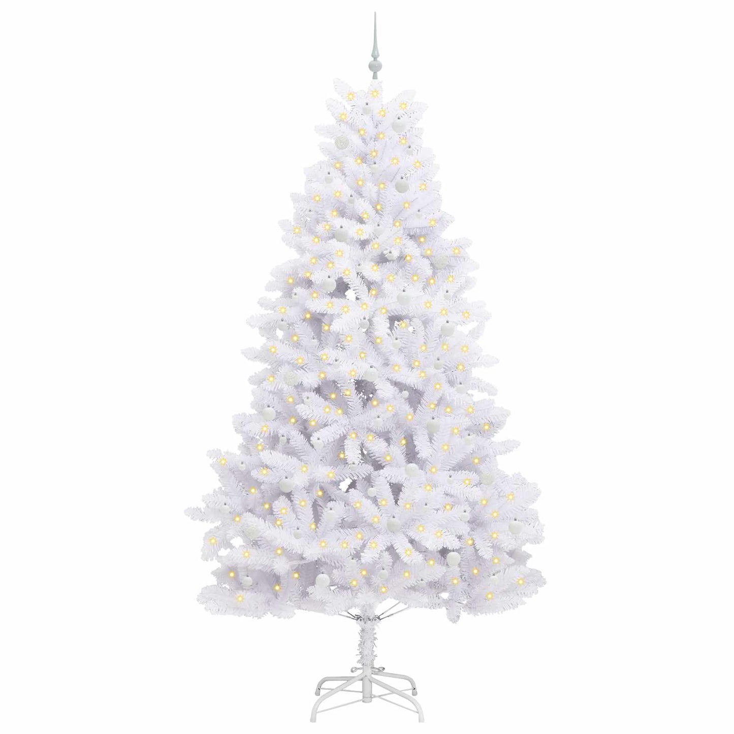 Vidaxx árbol de Navidad artificial plegable blanco 270 cm PVC y acero