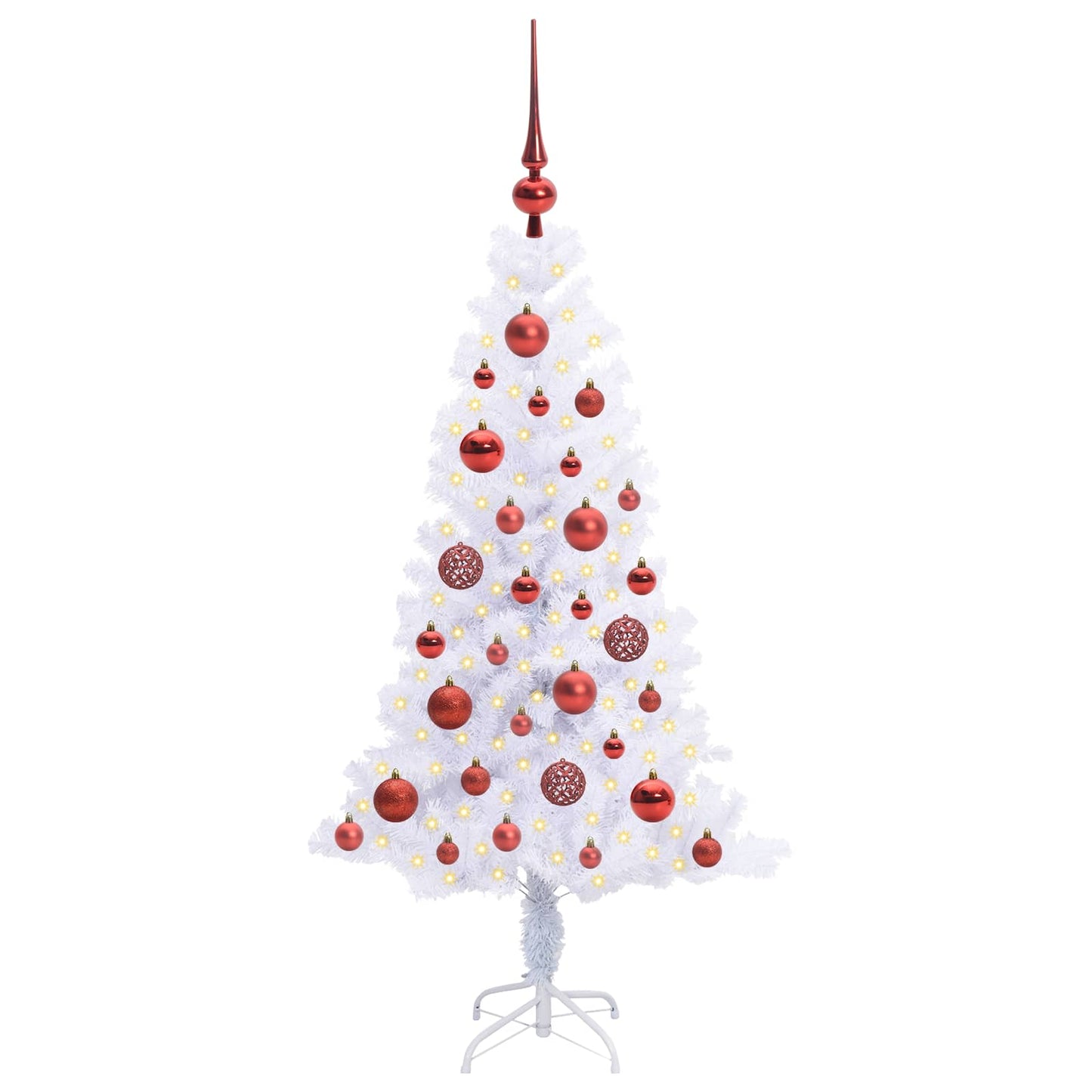 Vidaxx árbol de Navidad artificial con 150 LED blanco 120 cm PVC y acero
