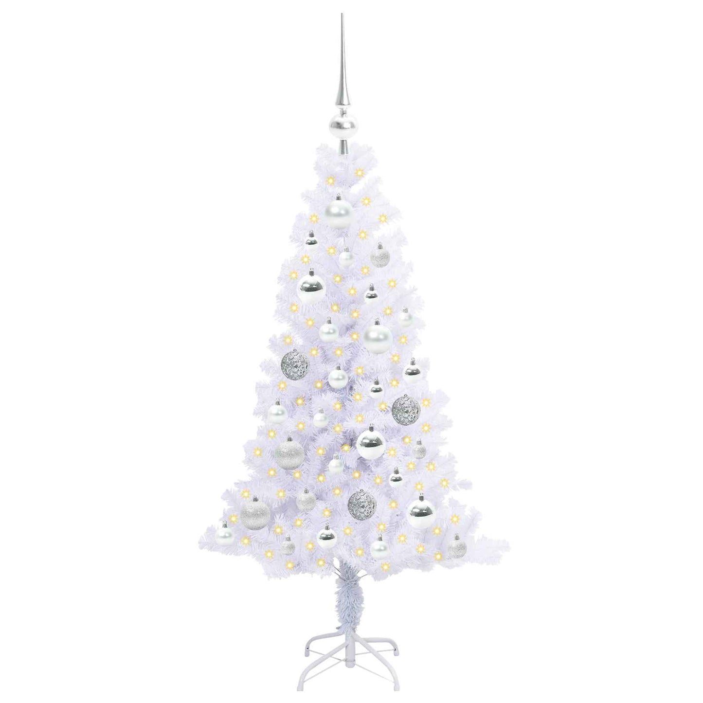 Vidaxx árbol de Navidad artificial con 150 LED blanco 120 cm PVC y acero