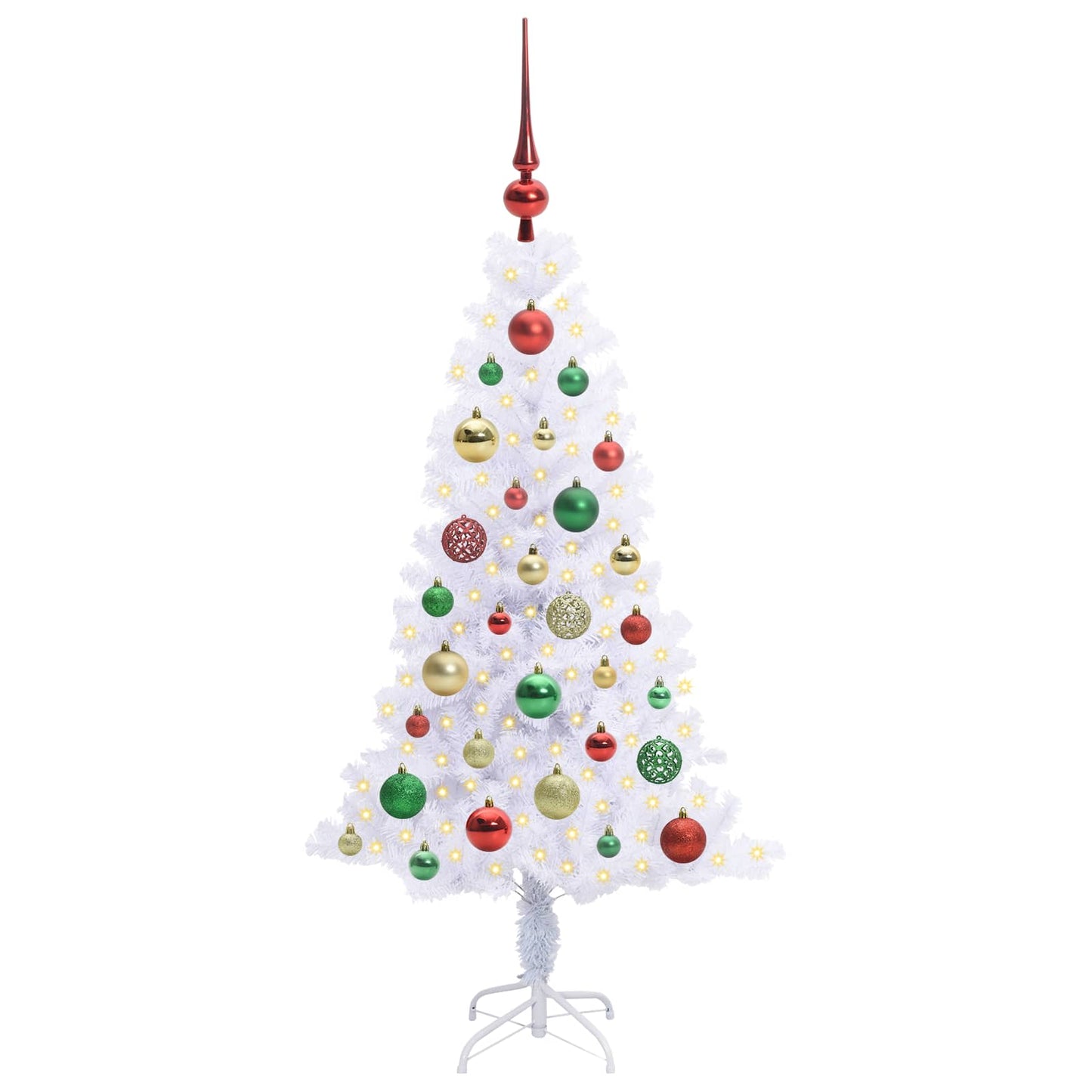 Vidaxx árbol de Navidad artificial con 150 LED blanco 120 cm PVC y acero