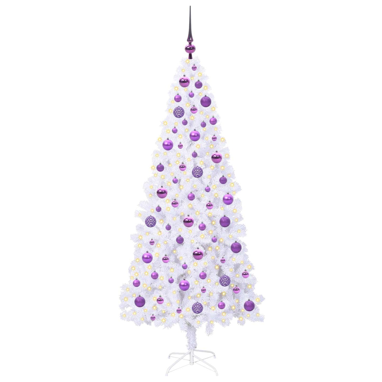 Vidaxx árbol de Navidad artificial con 300 LED blanco 180 cm PVC y acero