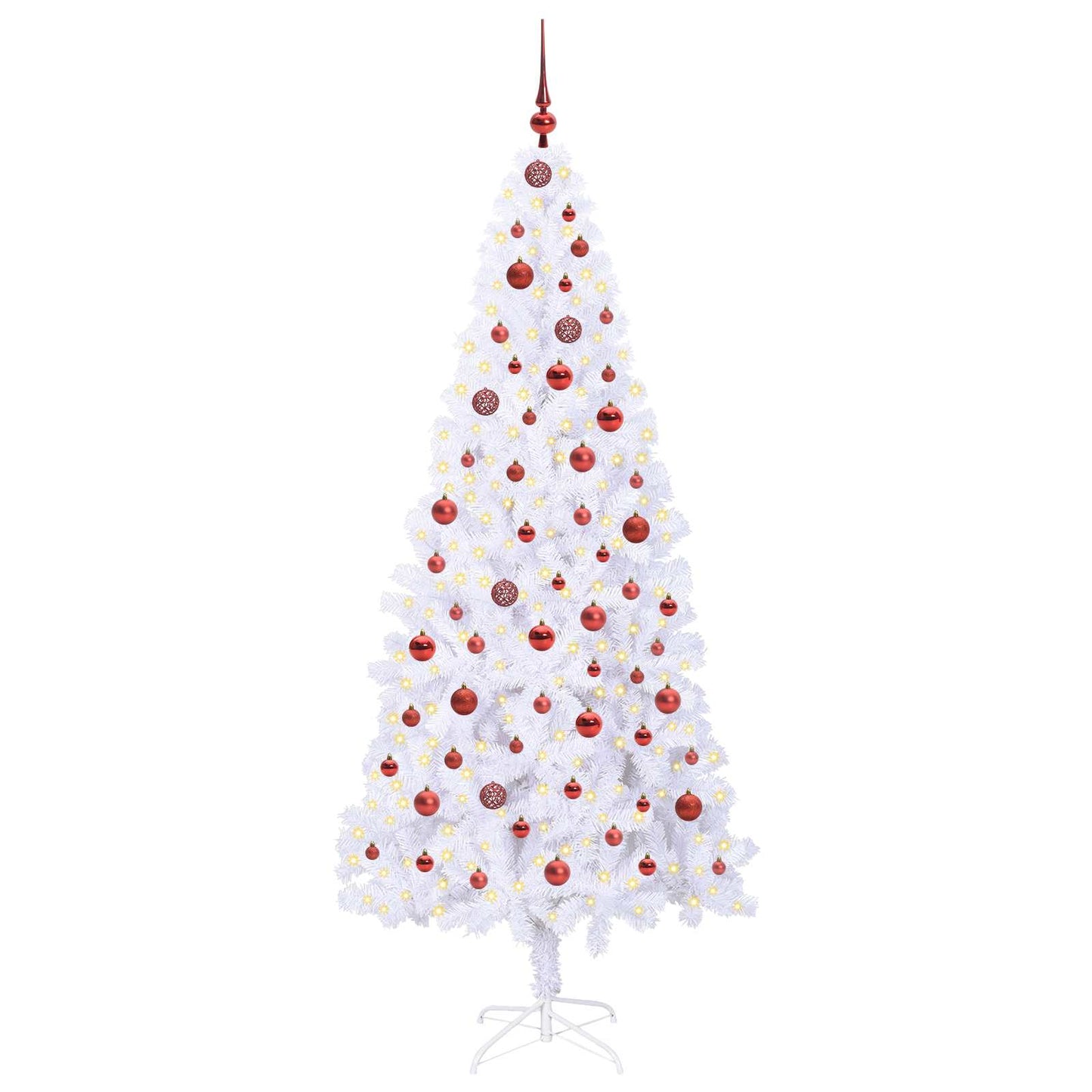 Vidaxx árbol de Navidad artificial con 300 LED blanco 210 cm PVC y acero