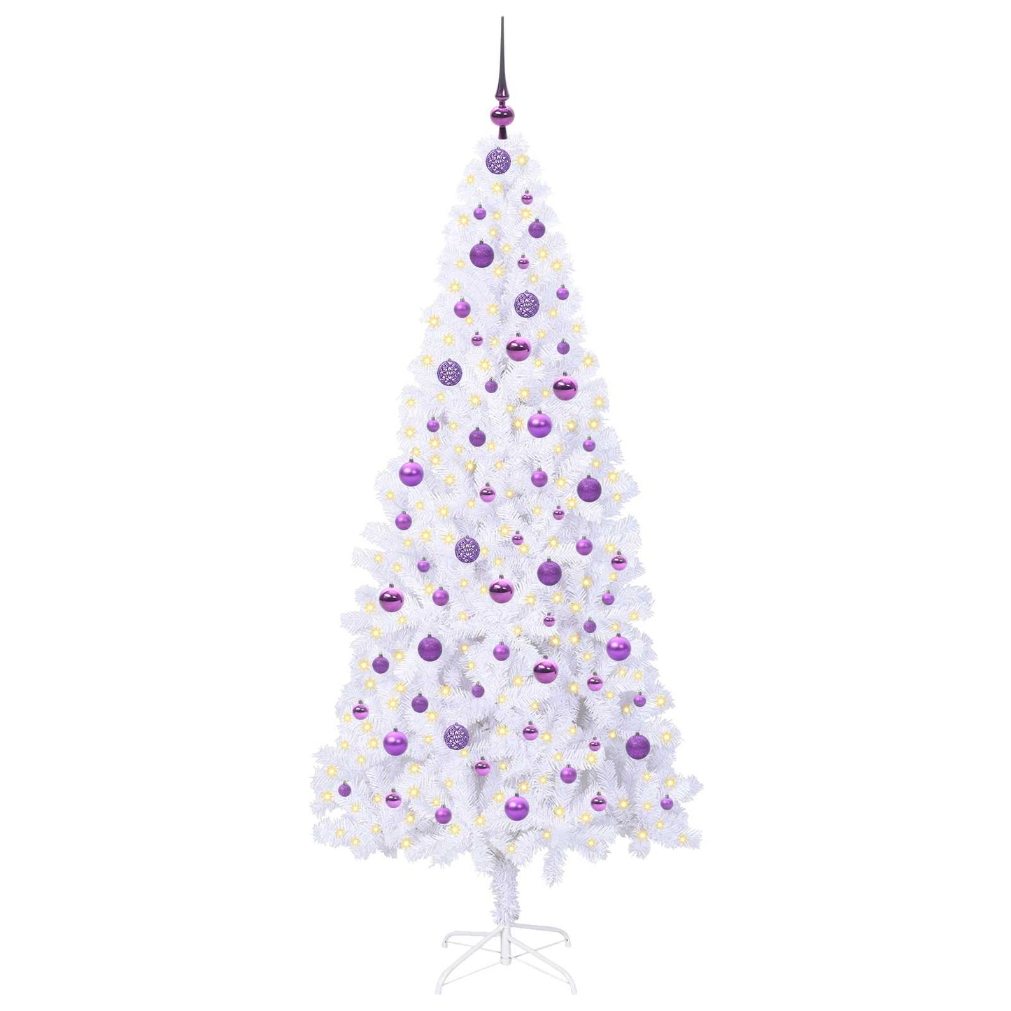 Vidaxx árbol de Navidad artificial con 300 LED blanco 210 cm PVC y acero