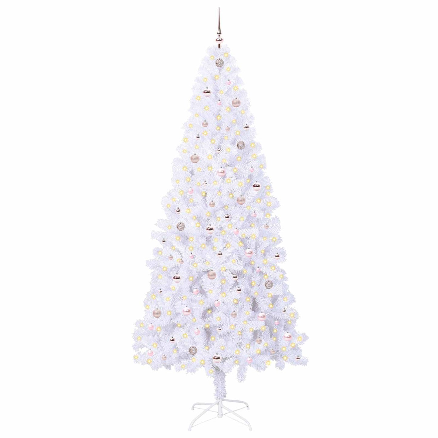 Vidaxx árbol de Navidad artificial con 300 LED blanco 240 cm PVC y acero