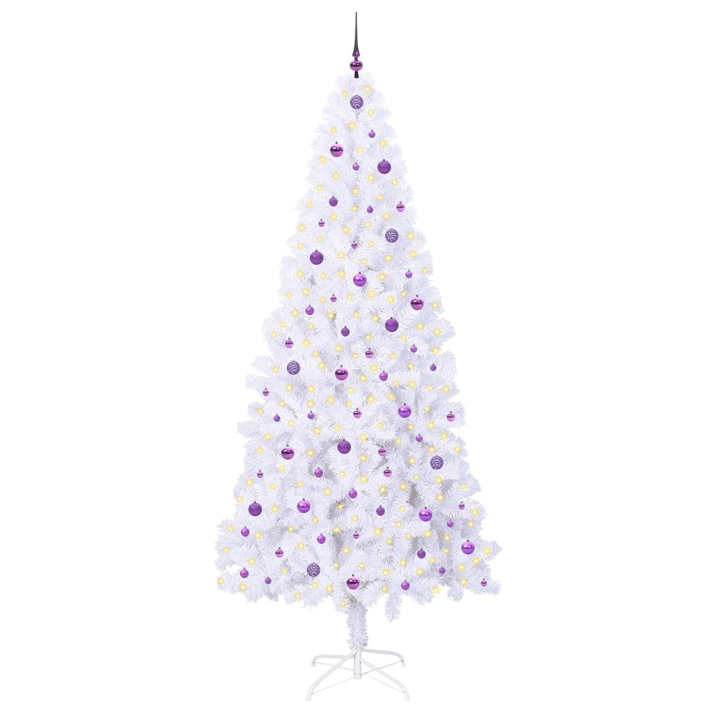 Vidaxx árbol de Navidad artificial con 300 LED blanco 240 cm PVC y acero