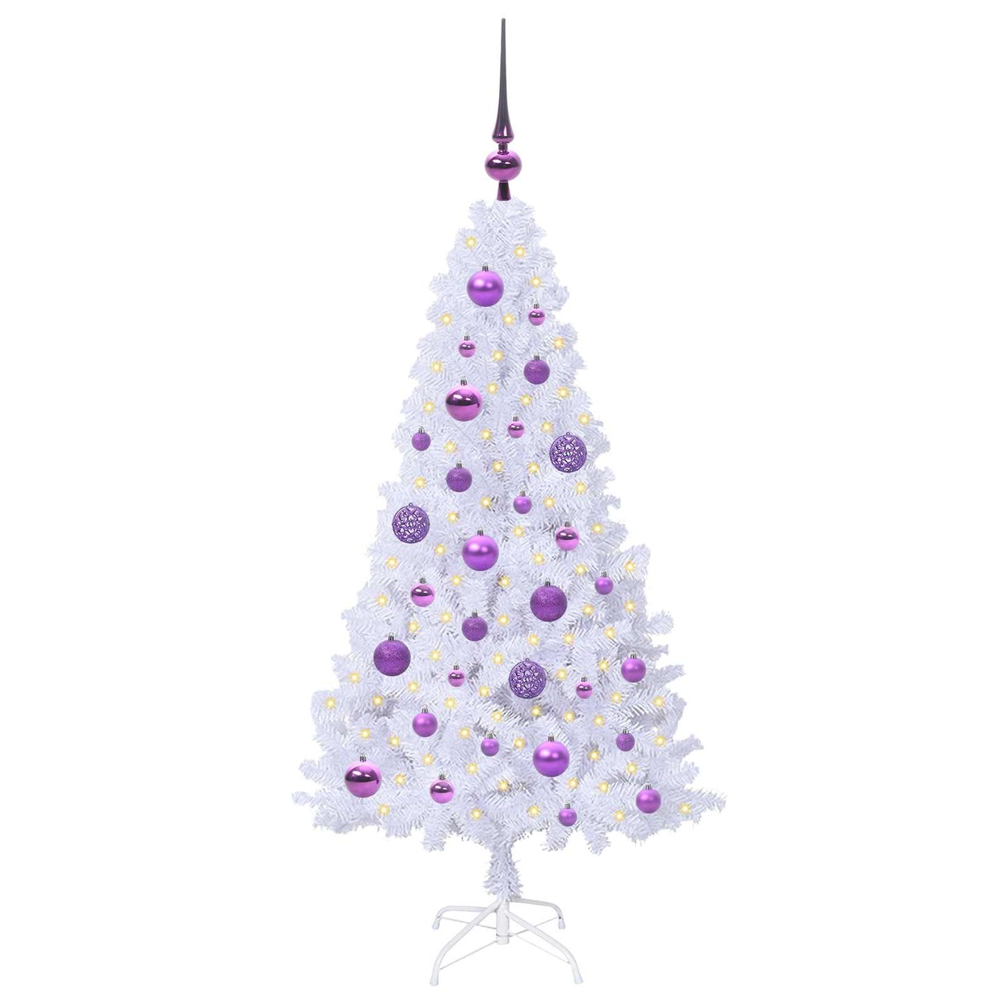 Vidaxx árbol de Navidad artificial con 150 LED blanco 120 cm PVC y acero