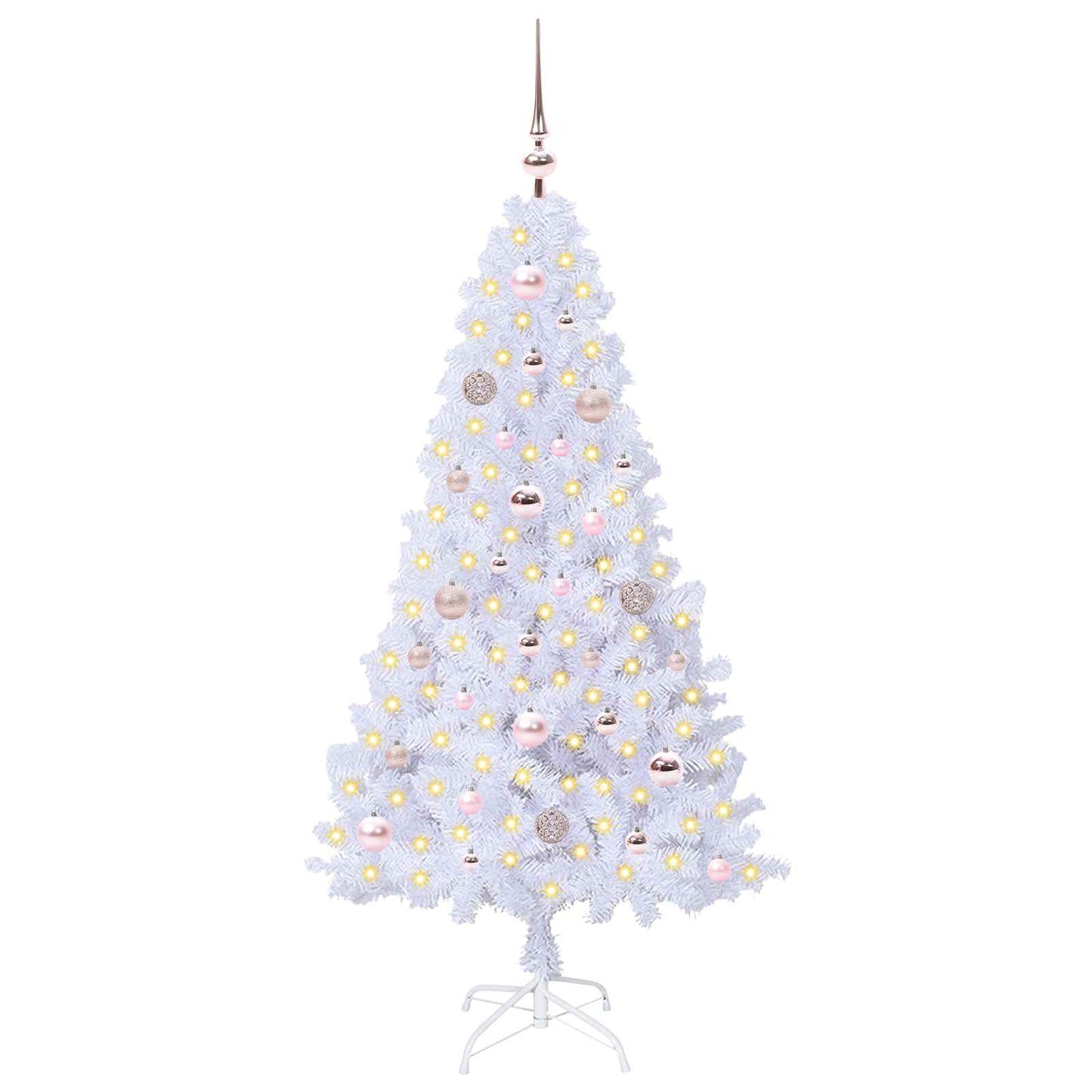 Vidaxx árbol de Navidad artificial con 150 LED blanco 150 cm PVC y acero