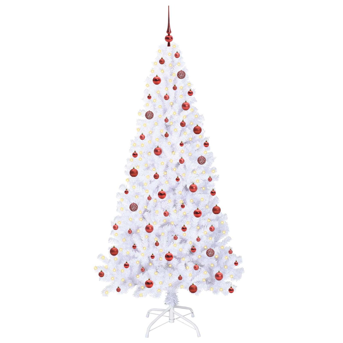 Vidaxx árbol de Navidad artificial con 300 LED blanco 210 cm PVC y acero