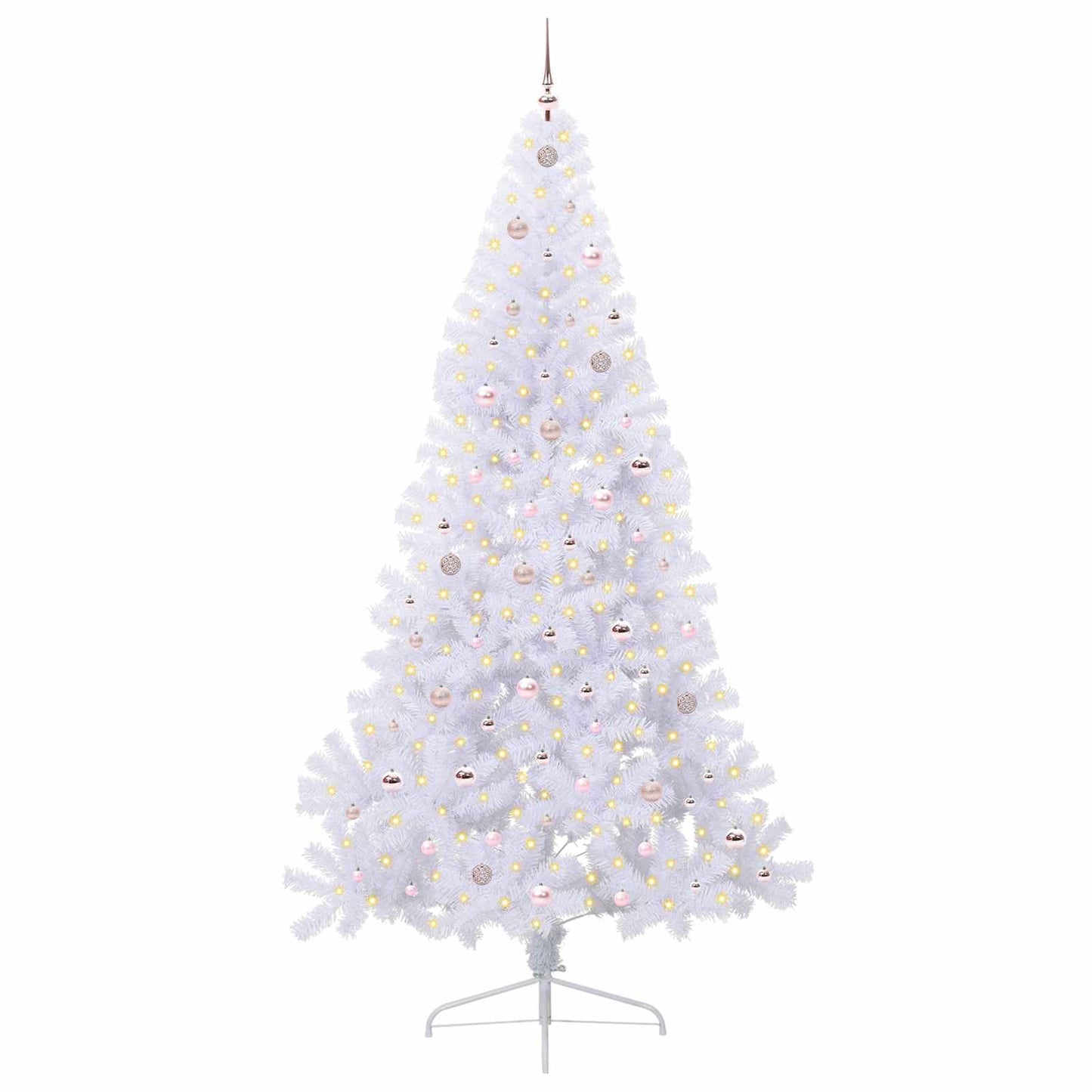 Vidaxx árbol de Navidad artificial con 300 LED blanco 240 cm PVC y acero