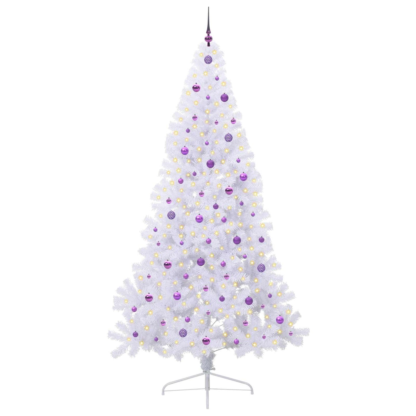 Vidaxx árbol de Navidad artificial con 300 LED blanco 240 cm PVC y acero