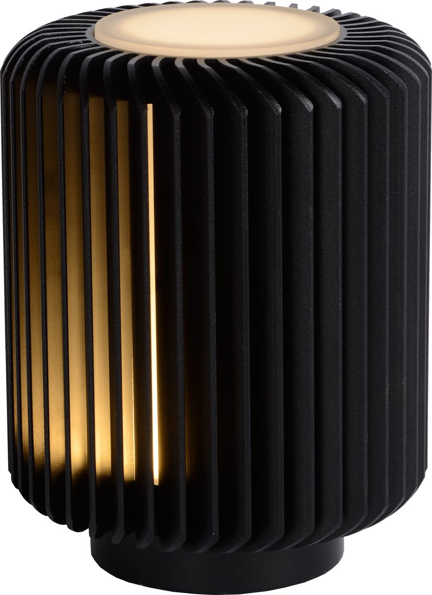 Lucide turbin - lampada da tavolo - ø 10,6 cm - LED - 1x5w 3000k - nero