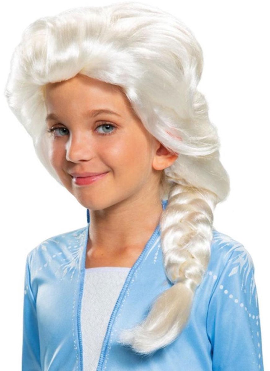 Disfraz disney - frozen 2, peluca elsa - infantil, talla única infantil, niña