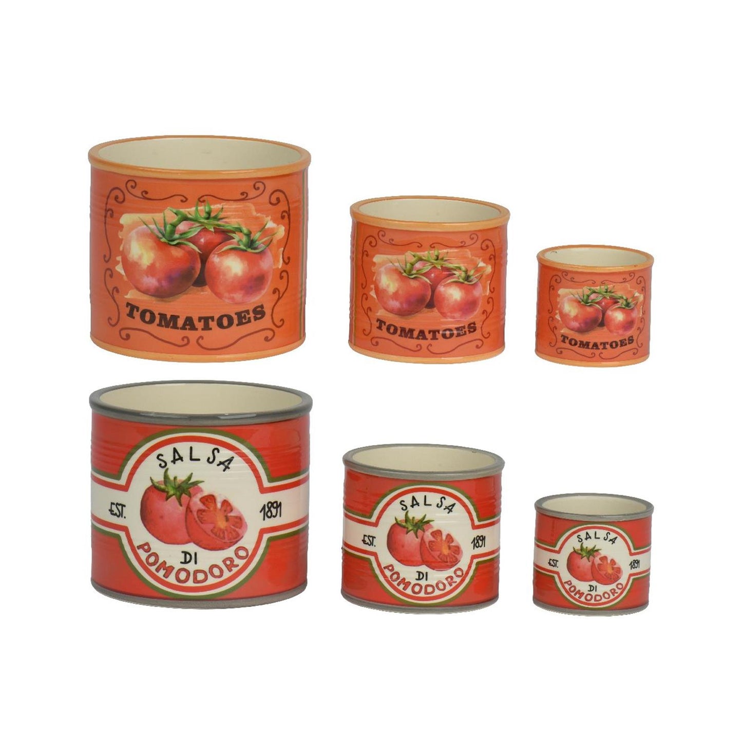 Decoris vaso da fiori per pomodori set da 3 ø13,6xh11,8cm