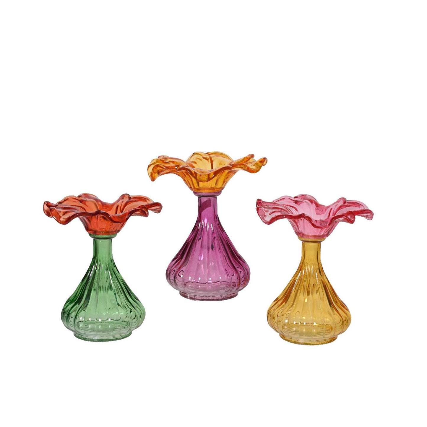 Decoris florero cristal ø16,5xh19cm
