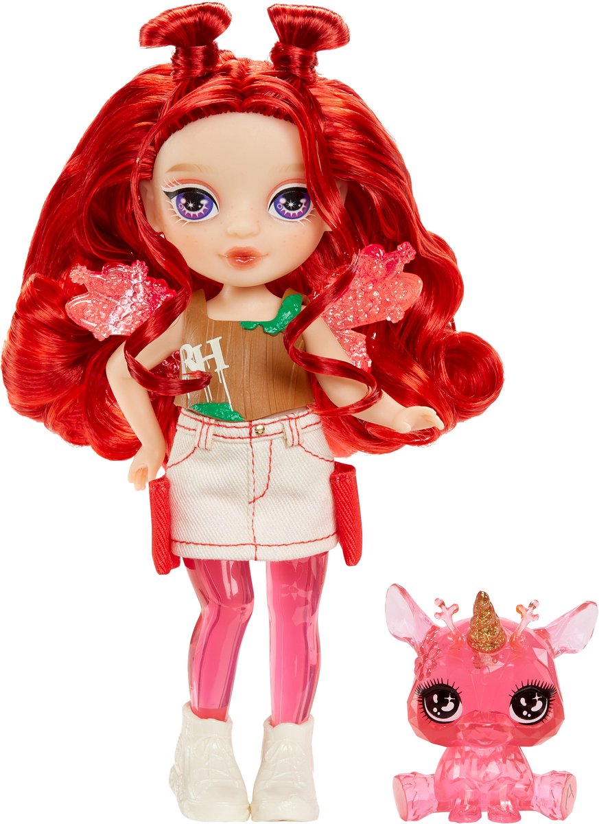 Rainbow high littles arcoíris fantasía hada muñeca manzana (rojo)
