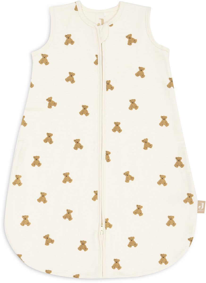 Jollein sacco nanna neonato senza maniche 60 cm - jersey - mini orsetto - waffle