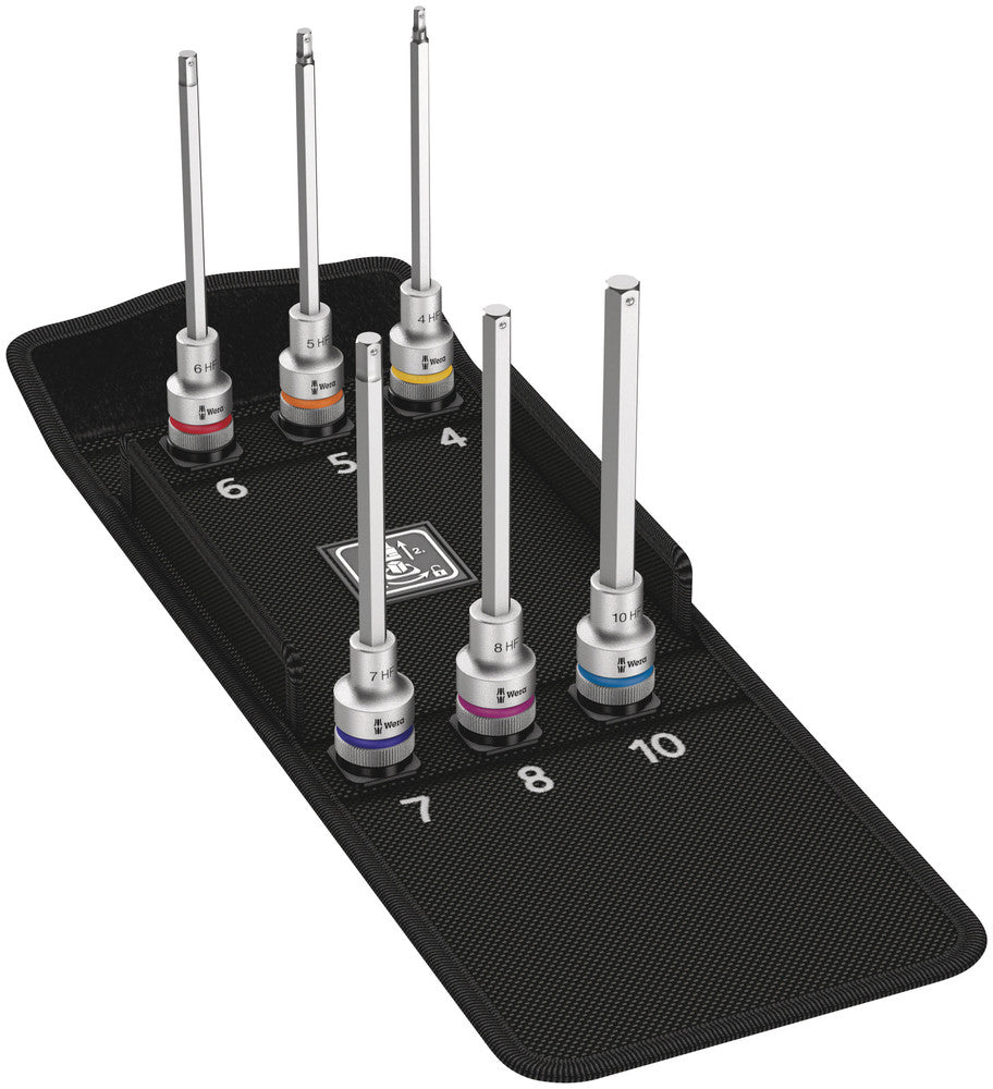 Wera 8740 c hf 2 juego de vasos con puntas de vaso hexagonales zyklop, con función de sujeción, 6 piezas - 1 pieza(s) - 05004210001