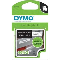 Cintas rhino dymo 19x5.5mm blanca permanente