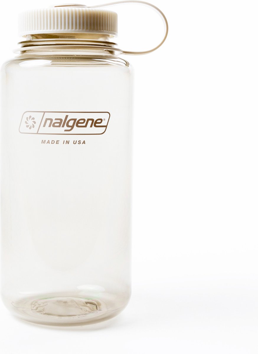 Nalgene - botella de boca ancha - botella para beber - botella de agua - a prueba de fugas - 1000ml - libre de bpa - sustentable - algodón