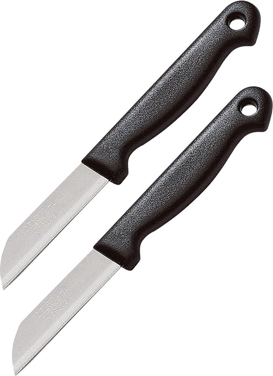 Set Westmark di 2 coltelli da cucina, con lama diritta, lunghezza lama: 6,5 cm ciascuno, plastica in acciaio inossidabile, techno, nero argento, 13512280