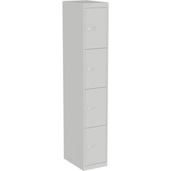 Locker 4 compartimenten bisley clk184 30,5x45,7x180,2cm lichtgrijs