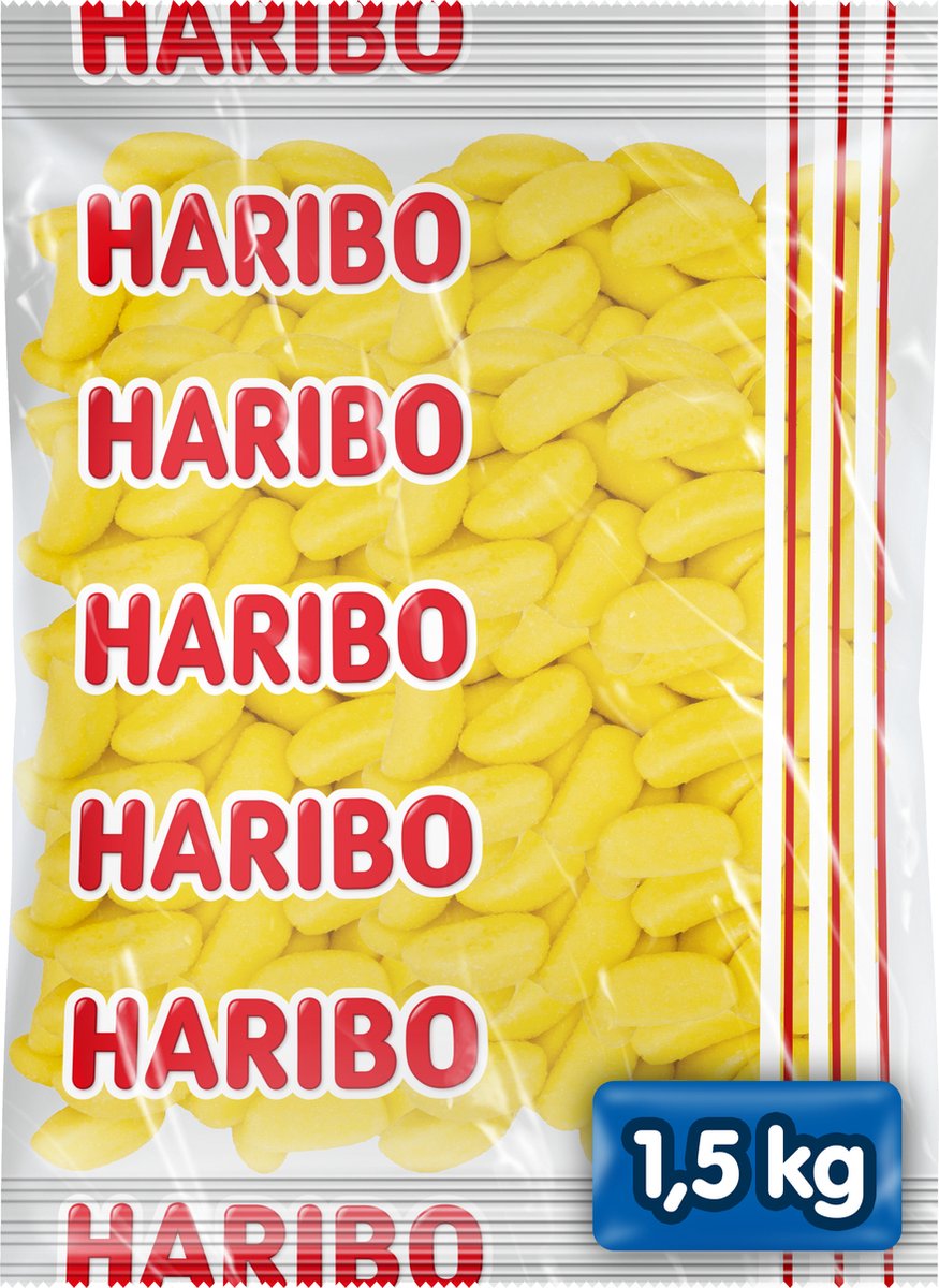 Plátanos Haribo - espuma de caramelo sabor plátano - 1,5kg