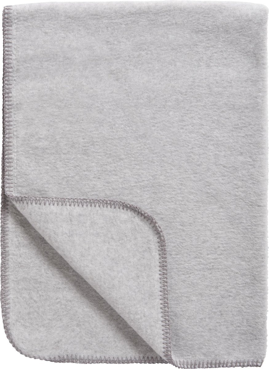 Meyco baby uni wiegdeken - geweven - grey melange - 75x100cm - 1.0 tog