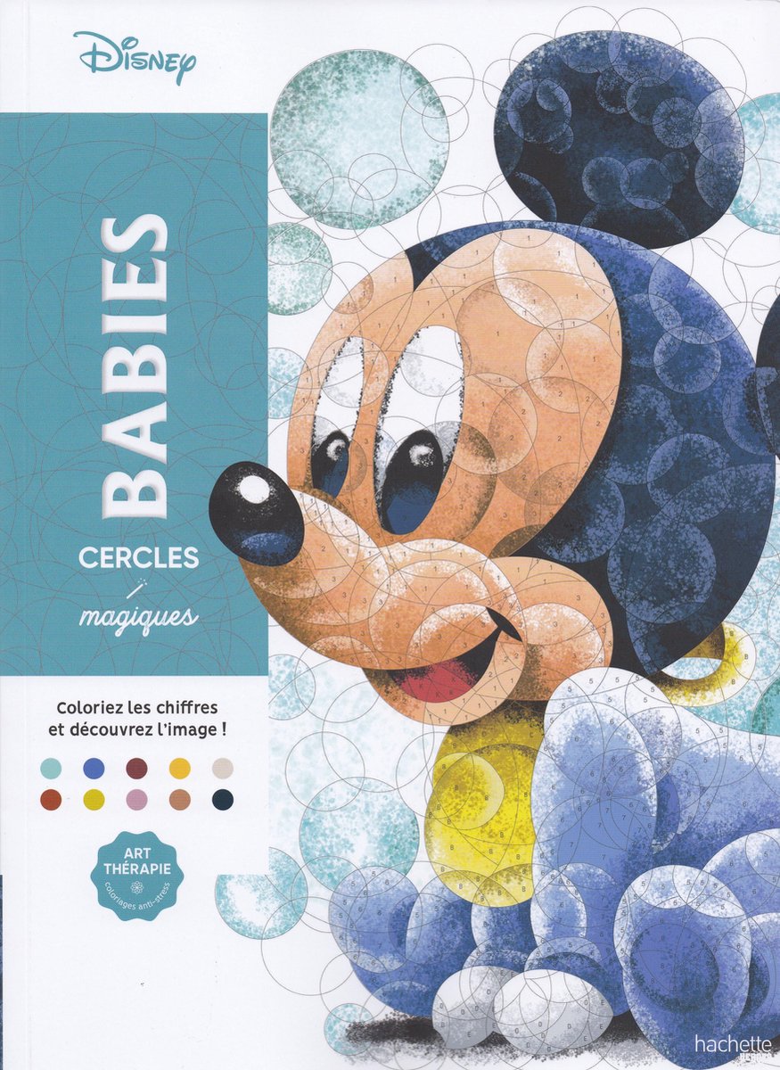 Hachette heroes disney babies kleurboek - kleuren op nummer - 100 illustraties