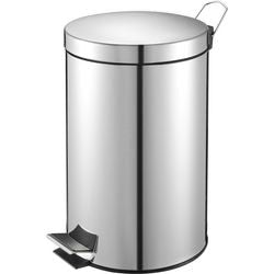 Pattumiera a pedale 40x25cm 12l argento