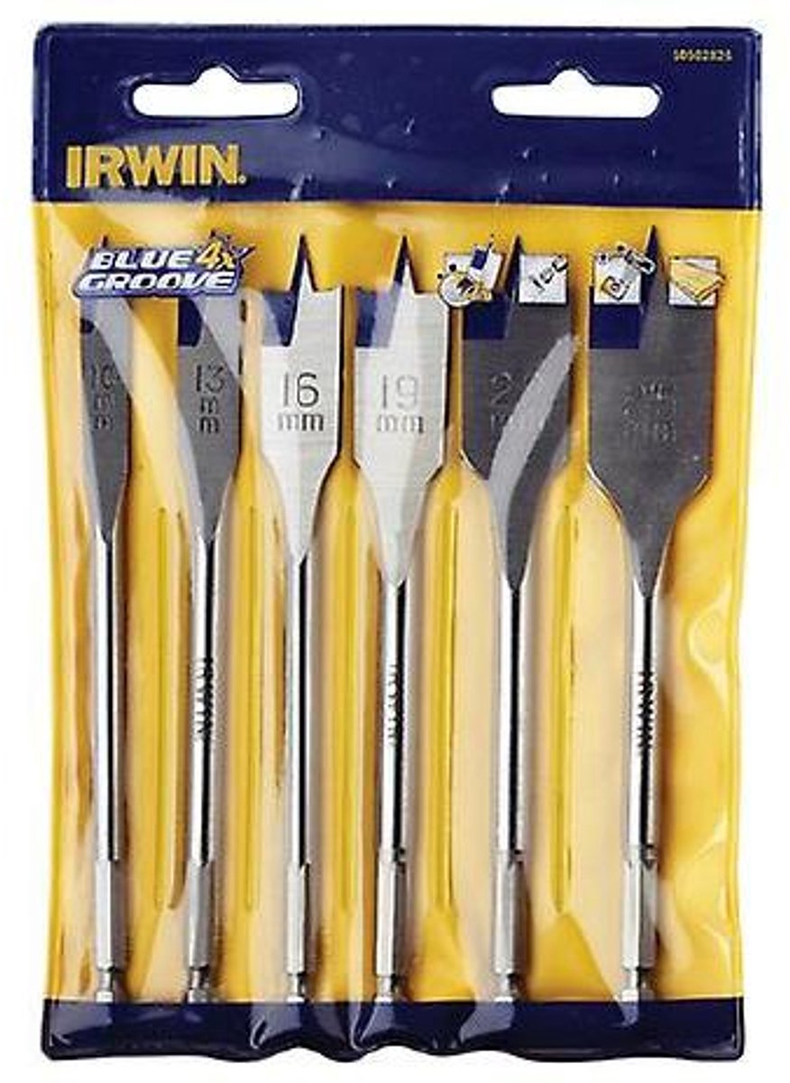 Trapano rapido Irwin Blue per scanalature 4x, set da 6 pezzi: 10 13 16 19 22 25 mm - 10502826