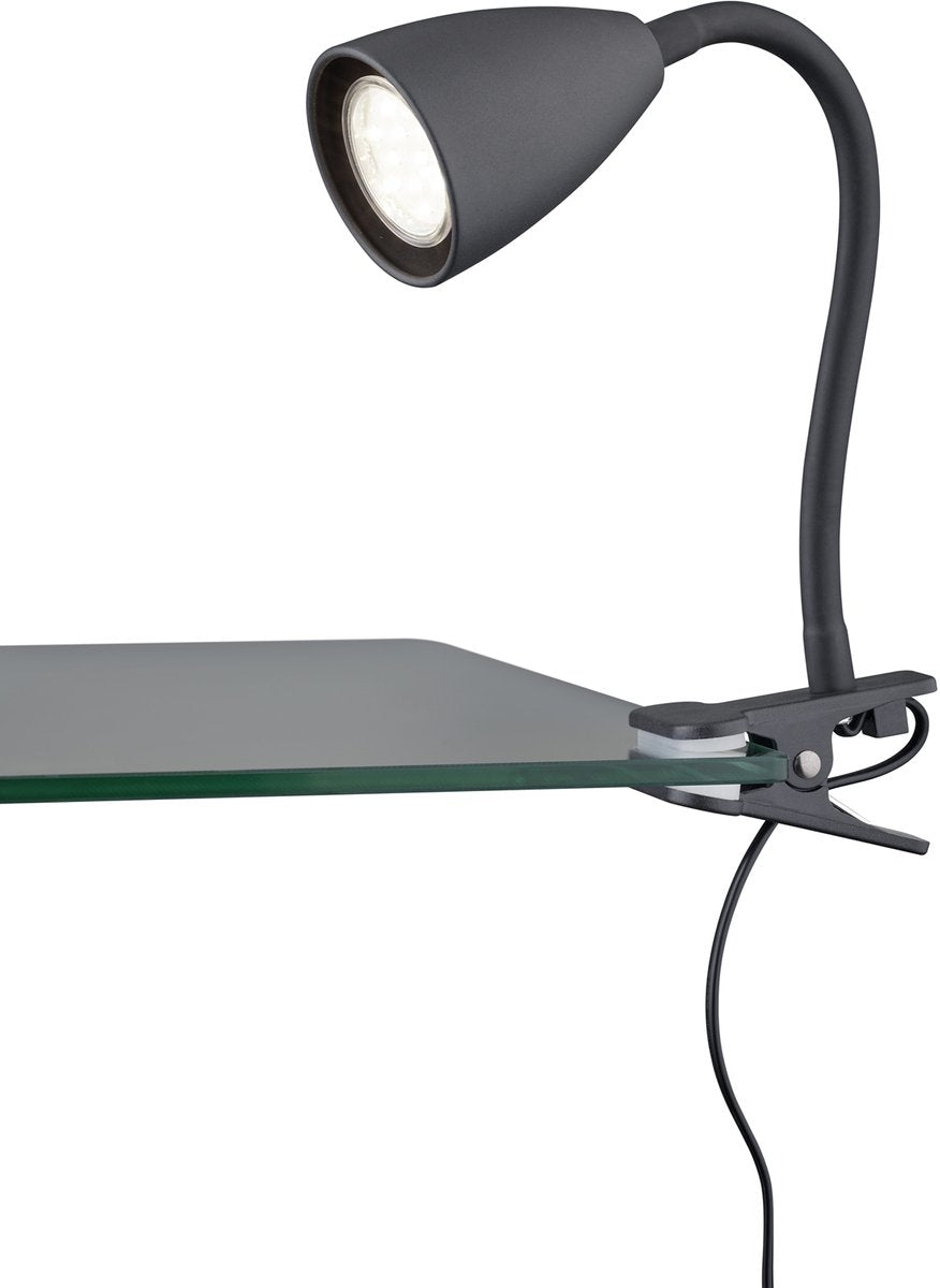 Lampada a pinza Trio Wanda - nero opaco