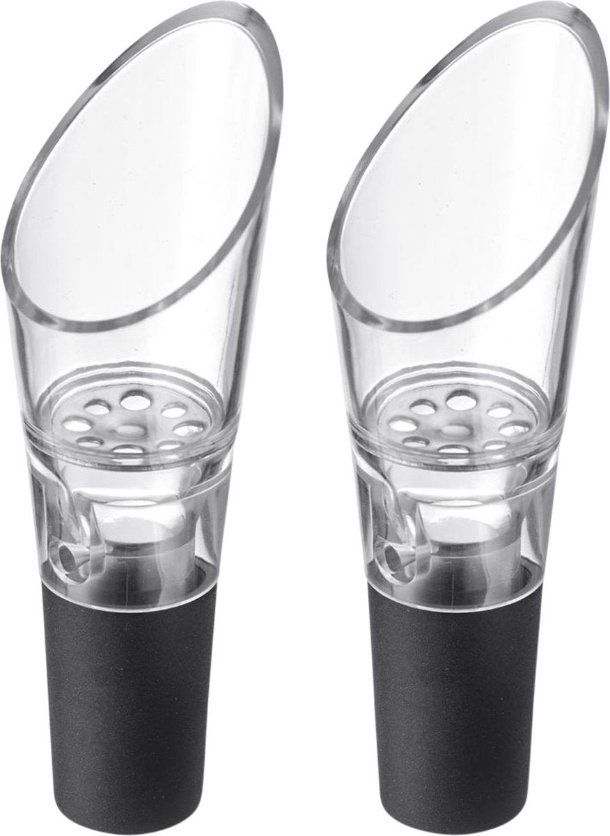 Westmark simo vertedor - vertedor de vino de alta calidad con ventilación, accesorio adecuado para muchas botellas de vino, cierre fiable - plástico, acero inoxidable, 2 piezas
