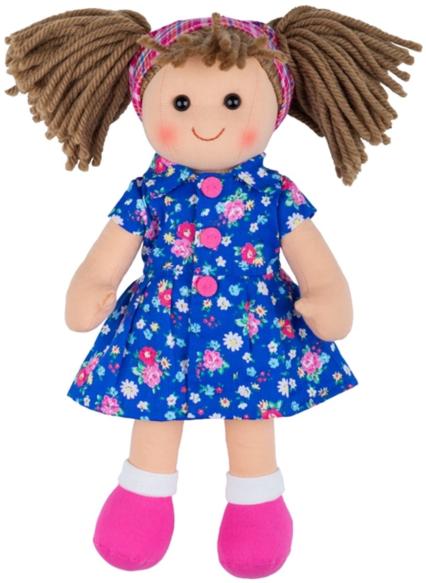 Bambola hollie in tessuto Bigjigs - 28 cm