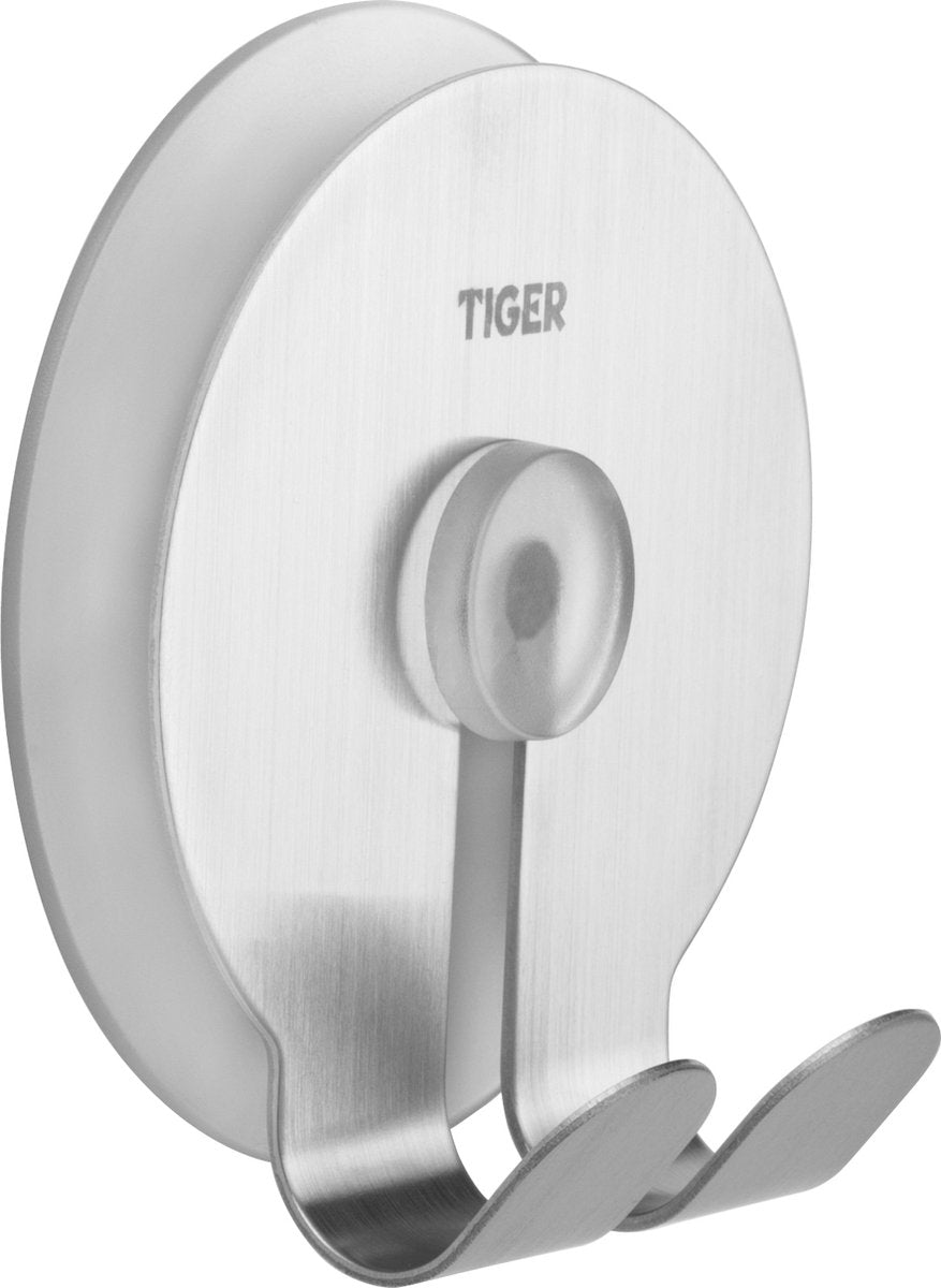 Tiger - toallero doble - acero inoxidable cepillado