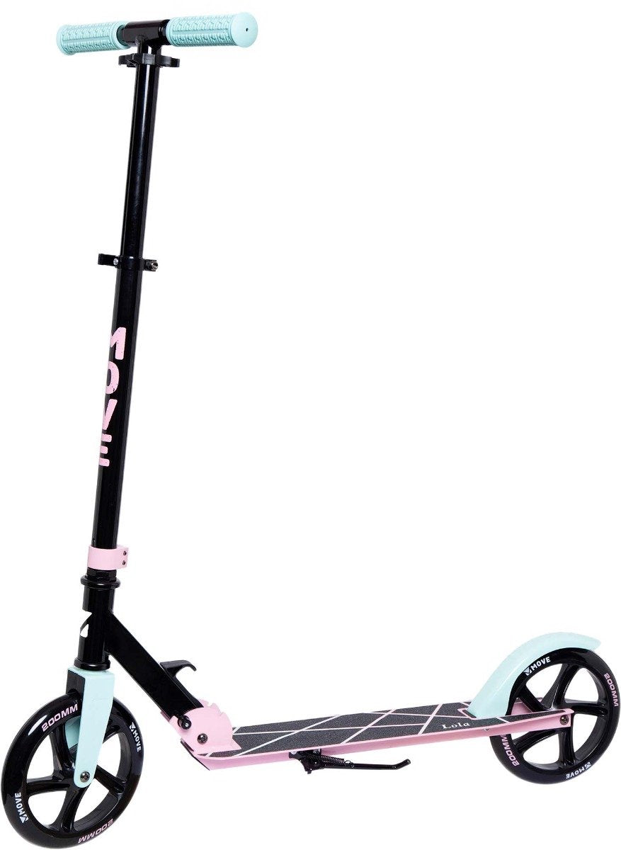 Move scooter - scooter 200bx lola - nero rosa blu - pieghevole - regolabile in altezza - da 6 anni