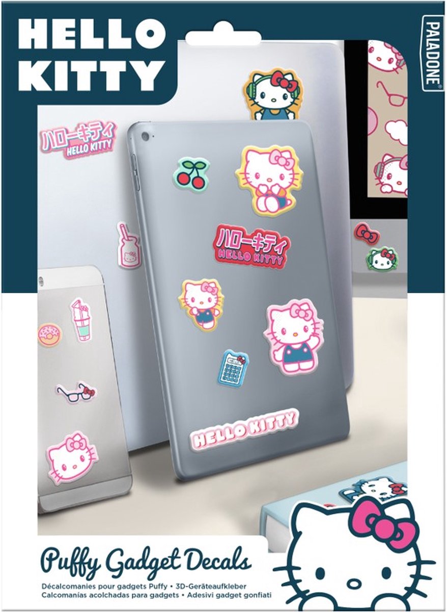 Paladone hello kitty - set gadget adesivi gonfi